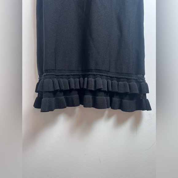 Knitz for Love & Lemons Ruffle Mesh Sleeveless Black Dress Small - Picture 6 of 12